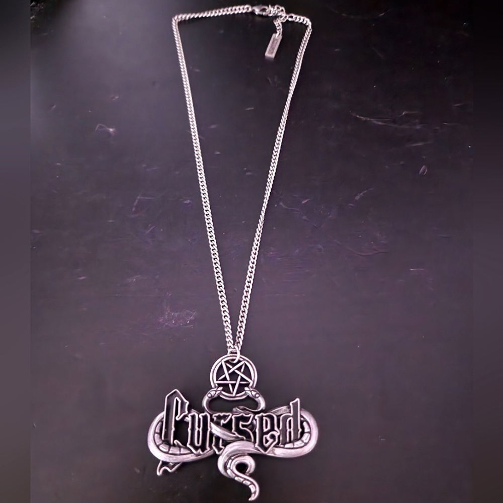 Killstar Cursed Serpent Pentagram Necklace - 16"